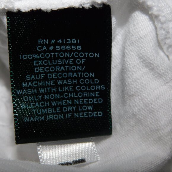 Lauren Ralph Lauren M White Blue Embroidered Tunic Top Boho Peasant Blouse - Picture 8 of 12